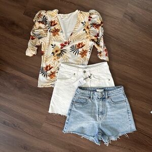 Women’s Blouse and 2 pairs of shorts bundle